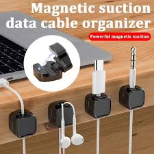 6Pcs Magnetic Data Cable Clips Power Cord Organizer Desk