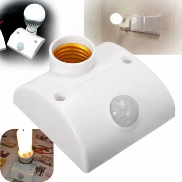 Motion Sensor Lamp Holder 4-5 Meters Range E27 Plug