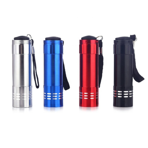 9 LED UV Light Flashlight Fast Nail Dryer Gel Adhesive Glue Curing Lamp Light Handheld Nail Dryer Portable Mini Manicure Tool