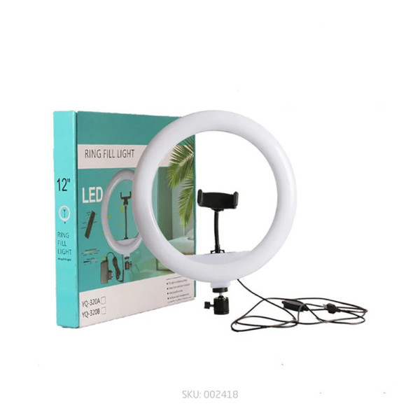 12 Inch LED Ring Light with Adjustable Stand & Phone Holder for Live Streaming, Video Recording, Photography