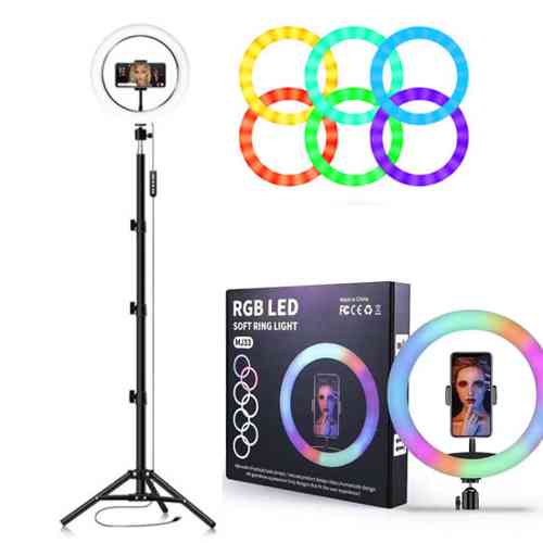 MJ26 RGB LED Soft Ring Light and stand (10inches)