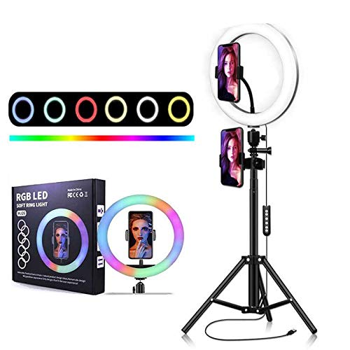 MJ33 RGB LED Soft Ring Light + 7 fit stand